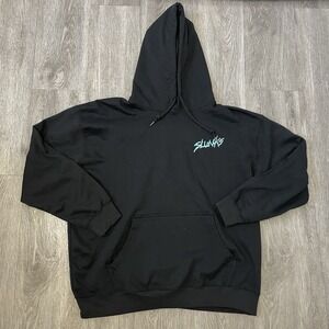Slunks Hoodie Mens XL Black Pullover Sweatshirt